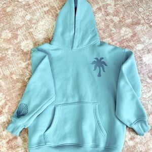 Pink Palm Puff Hoodie XXS
